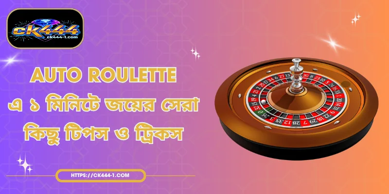 Auto Roulette-এ ১ মিনিটে জয়ের সেরা কিছু টিপস ও ট্রিকস