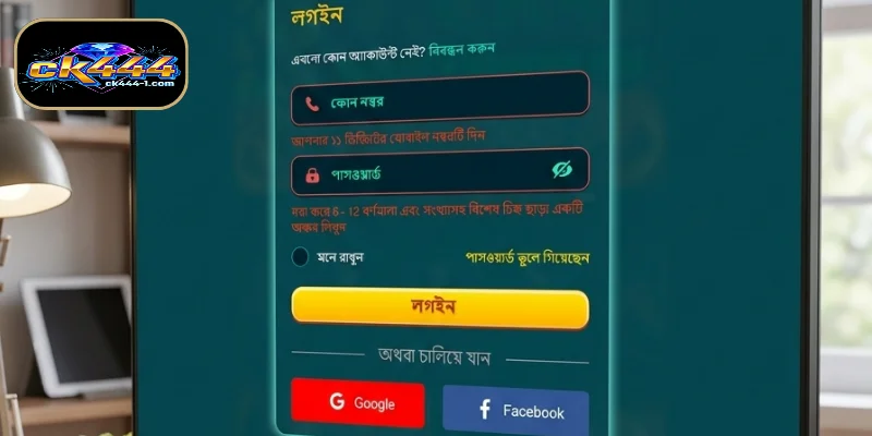 যখন অনুসরণীয় শর্তাবলী CK444 লগইন